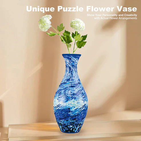 EcoBloom - 3D Puzzle Vase - Dekorativ blomstervase med aftagelig vandbeholder