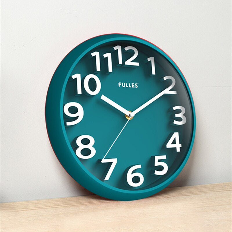 NumClock | 3D-vægur - moderne, enkelt design med store tal, der er lette at læse