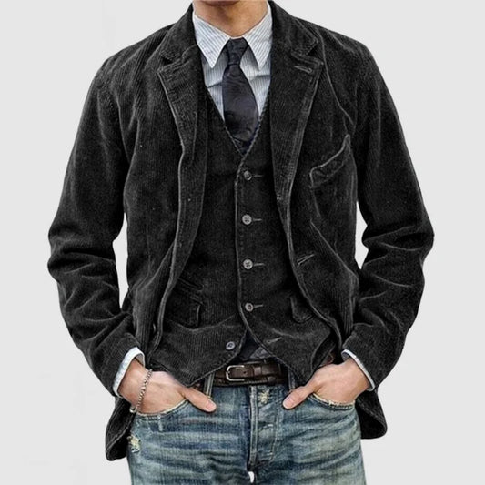 Falk - Vintage blazer og vest i fløjl | Tidløs Stil til Enhver Lejlighed
