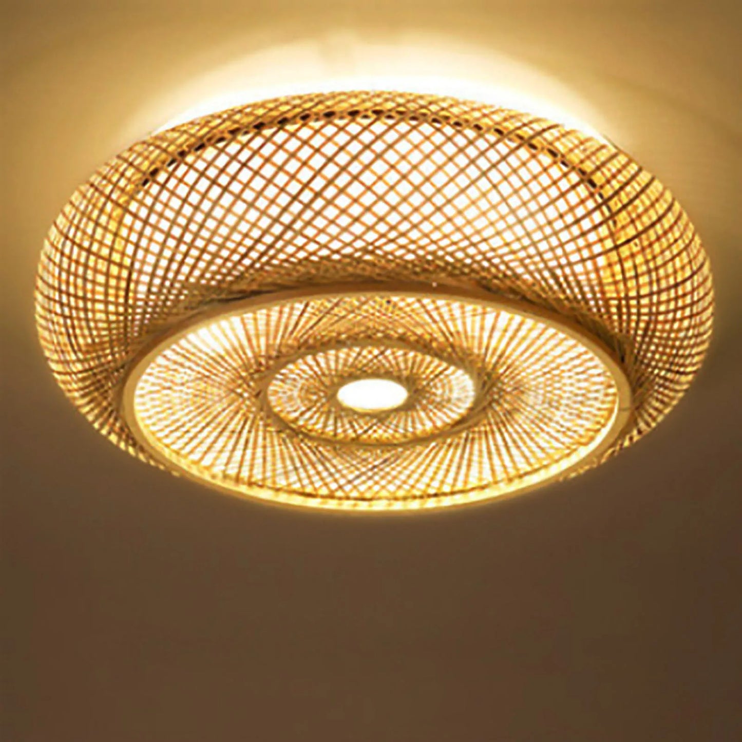 BambuGlow - Rustik loftslampe i bambus