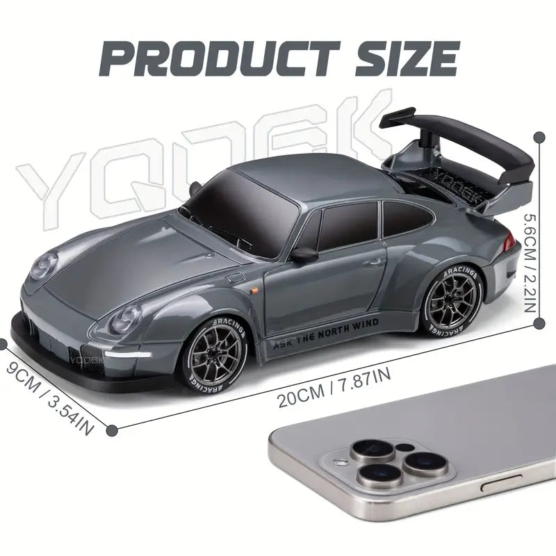 DriftMaster - 1:24 RC Drift Car - Fjernstyret 4WD-racerbil med LED-lys og genopladeligt batteri