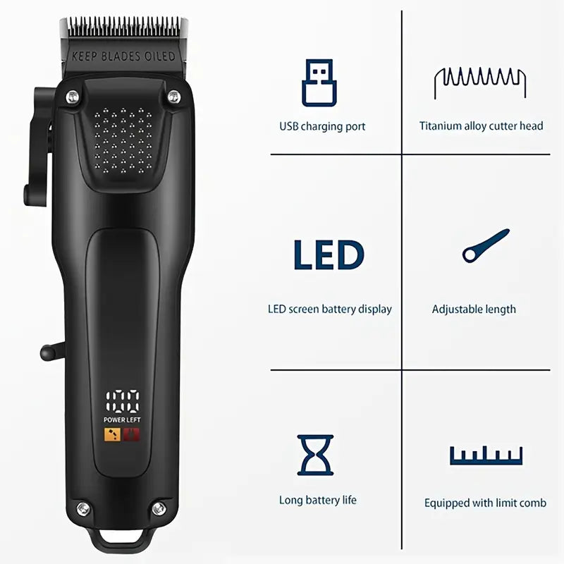 GroomMaster Pro - professionelt hår- og skægplejesæt i 3 dele til mænd