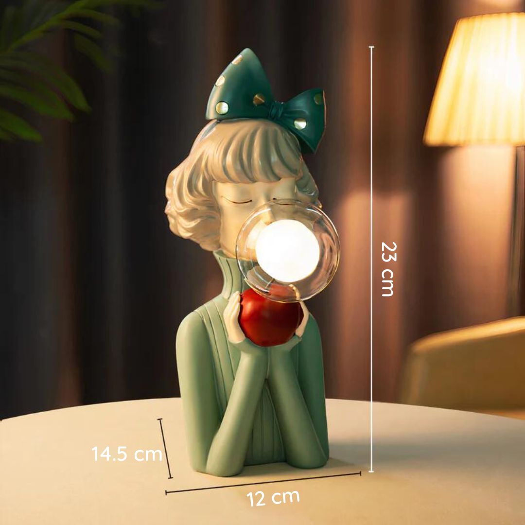 ArtCraft - Bubble Girl natlampe bordlampe i resin