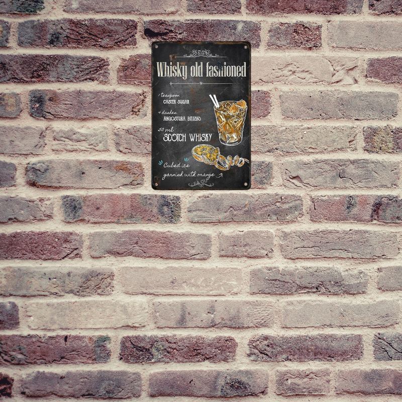 Retro Metalplakat 30 x 20 cm – Vandtæt, Holdbar og Vintage Design til Hyggelig Atmosfære i Stuen-6