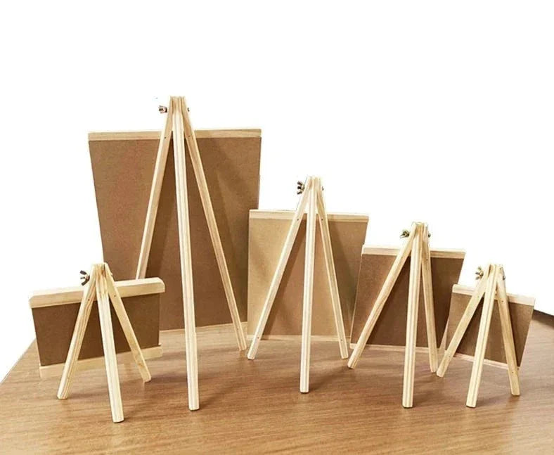 Kompakt Fyrretræ Tafel med Mini Tavle til Menus, Notater og Tegninger – Sort Design 15x20 cm-6