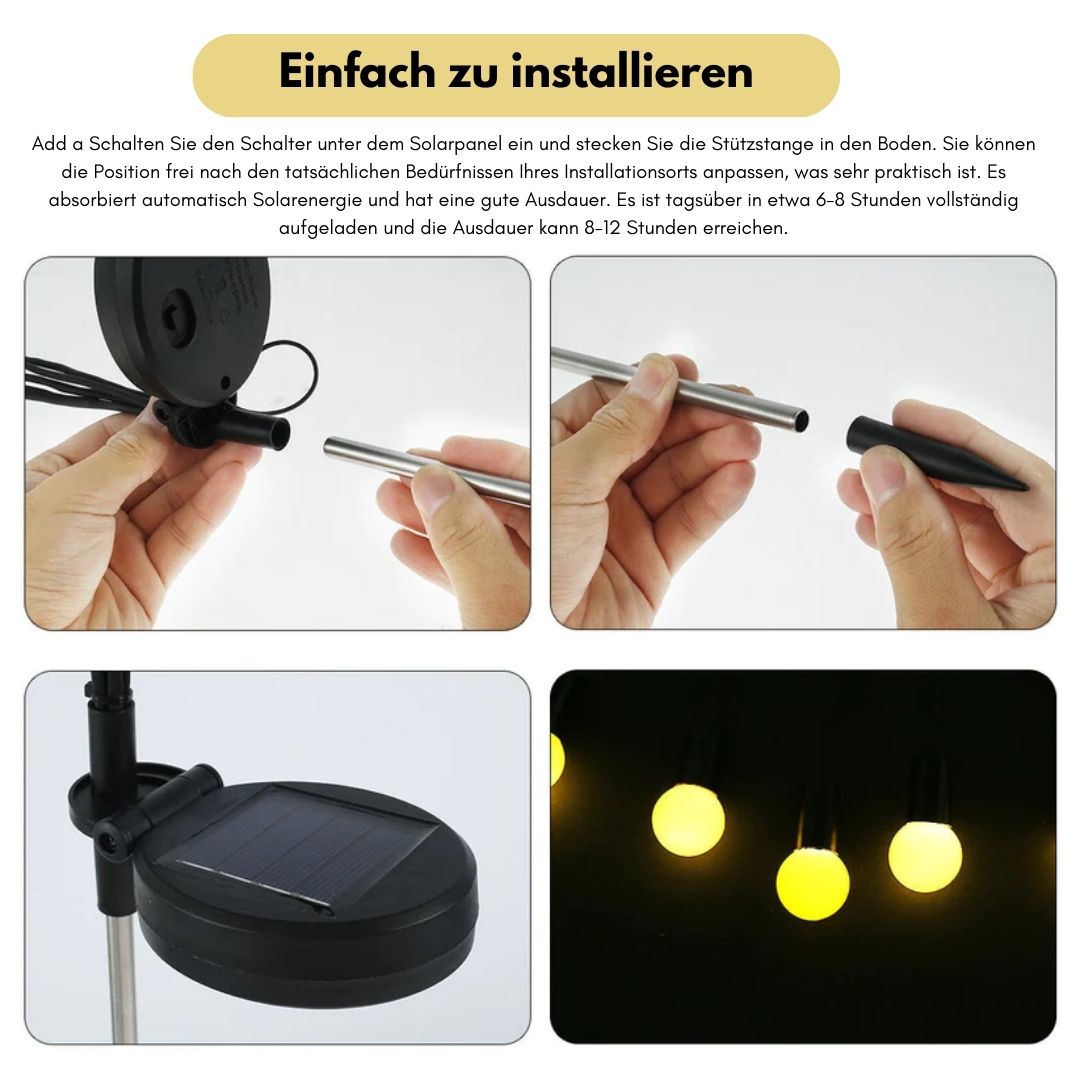 EcoLuxe - Firefly solcellelampe til udendørs brug