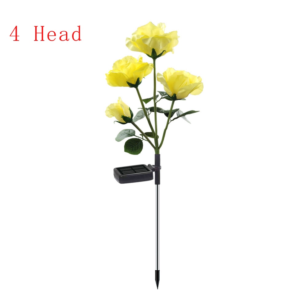 LumiRose - Solar LED rosenblomst natlampe til haven