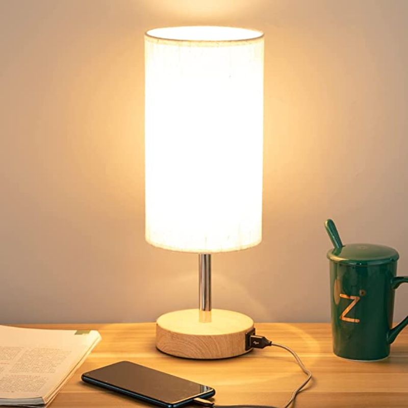 LuminaTouch - Dæmpbar touch-bordlampe med USB-opladningsporte