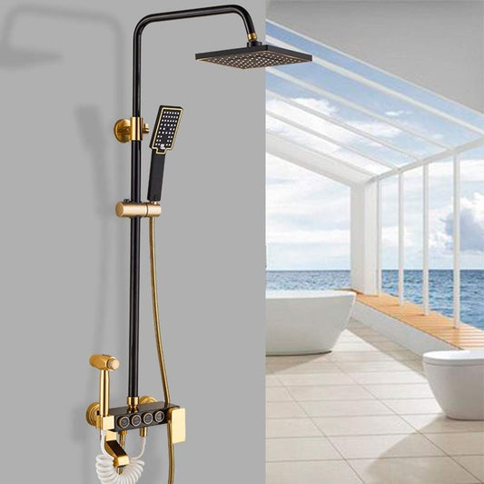 LuxaShower - Luksuriøst sort brusesæt med antik finish