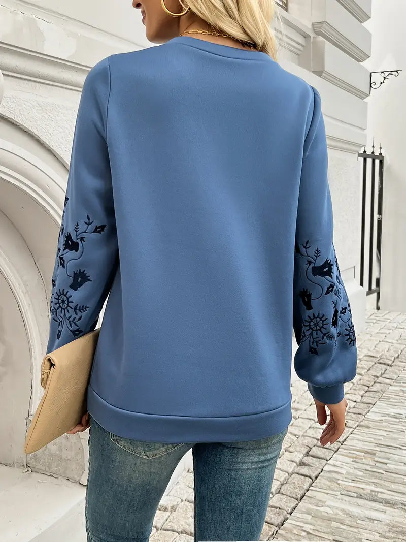 Jasmine - Sweatshirt med blomsterprint