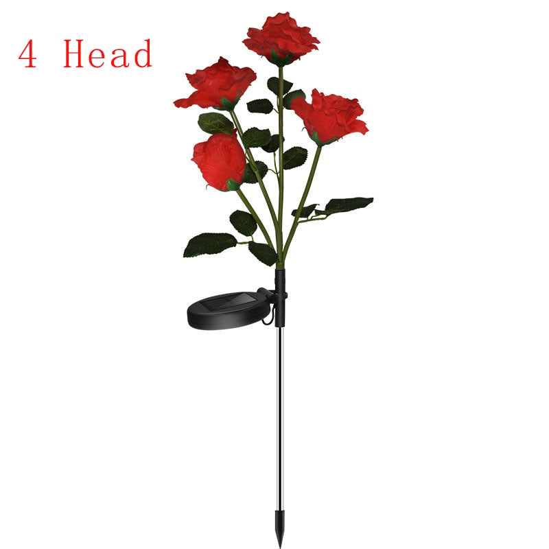 LumiRose - Solar LED rosenblomst natlampe til haven