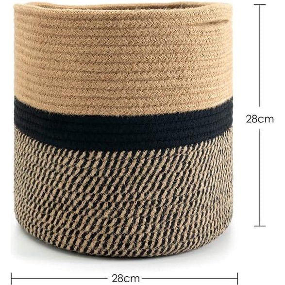 BohoBloom - Jute Rope Plant Basket Modern Floor Indoor Planter