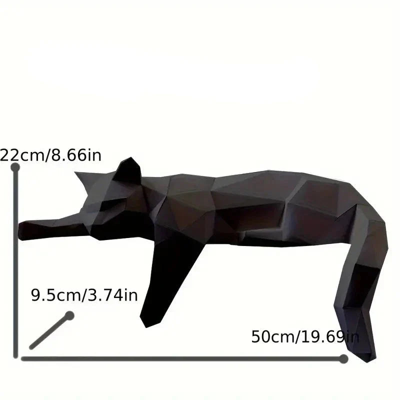 Moderne Katte Statue i Keramik – Minimalistisk Design, 30 cm Høj, Sort og Hvid Dekorativ Kunst til Hjemmet-3