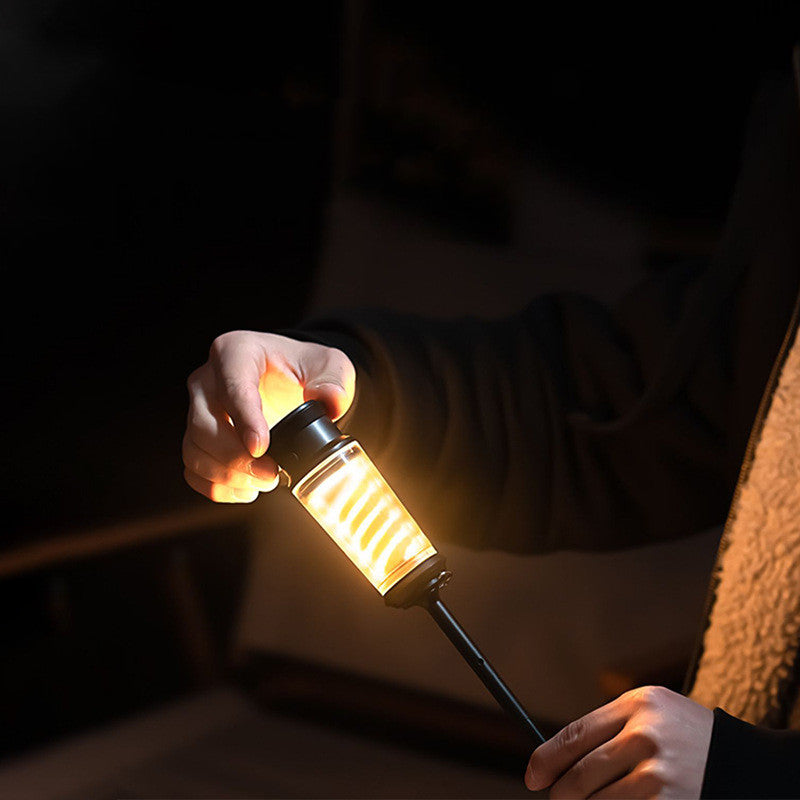 Opladelig LED Campinglampe 2500 mAh – Kompakt og Multifunktionel til Udendørs Aktiviteter, Sort-6