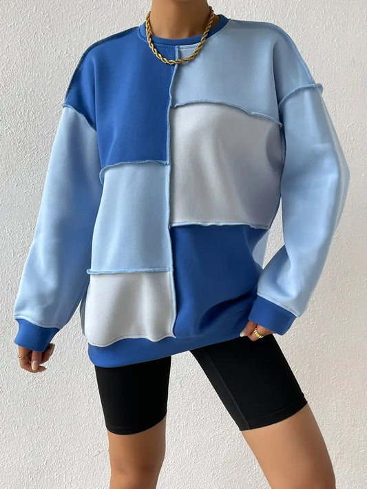 Anastasia - Sweatshirt med lange ærmer og colour block-design