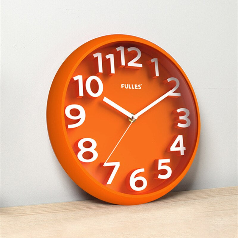 NumClock | 3D-vægur - moderne, enkelt design med store tal, der er lette at læse