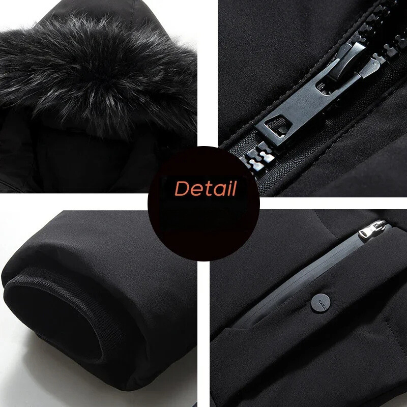 FrostGuard - Parka vinterfrakke til mænd | Elegant varme til kolde vinterdage