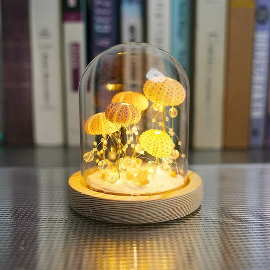 DIY Natlampe i Vintage Stil med Havpindsvin Design – Naturlige Materialer, Knapcellebatteri, Personlig Charme-1