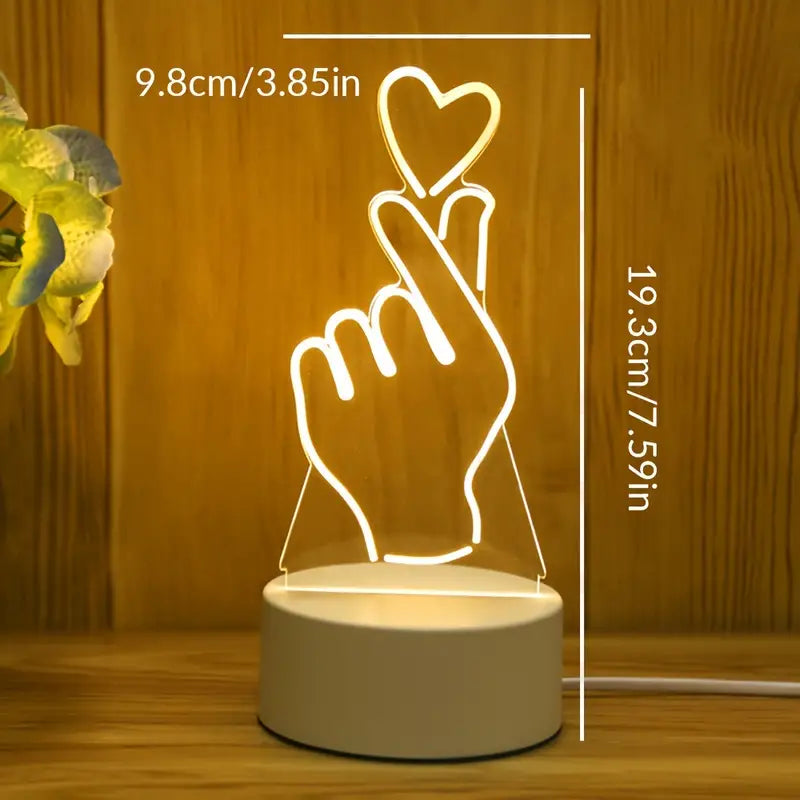 3D Illusion LED Lampe med Fjernbetjening – Energibesparende Lyskunst med Skiftende Farver og Mønstre-2