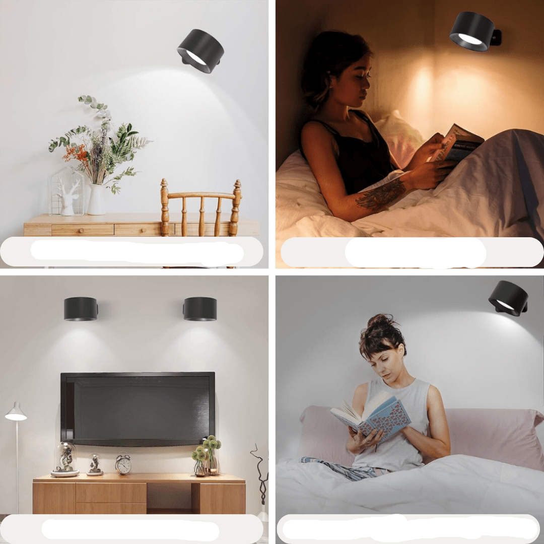 LumiFlex 360 - ledningsfri, genopladelig 360°-væglampe