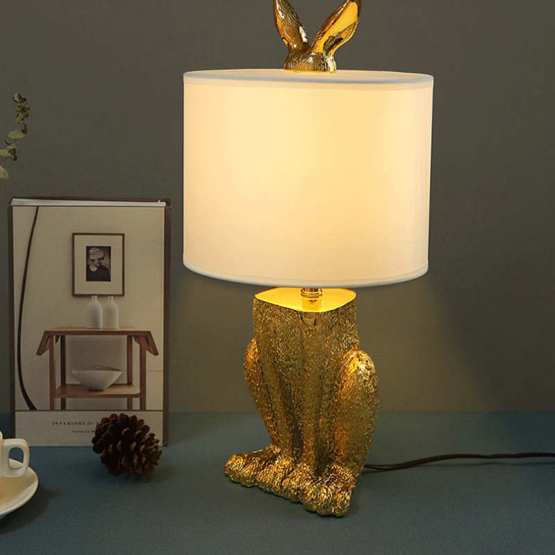 Moderne LED Bordlampe i Sort, Hvid og Guld – Elegant Metal Design til Stue og Spisestue-2