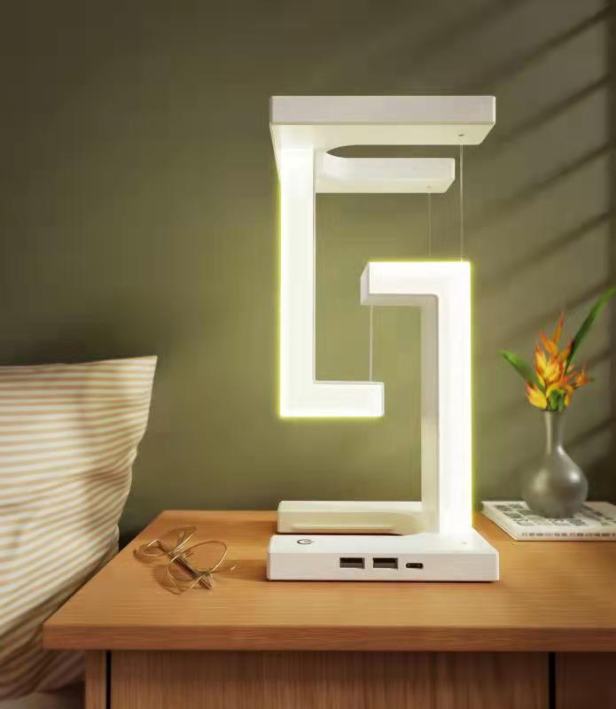 Variant image for Draadløs Bordlampe med Magnetisk Svømmeteknologi – Pladsbesparende Design og Trådløs Opladning til Hjem og Kontor-2