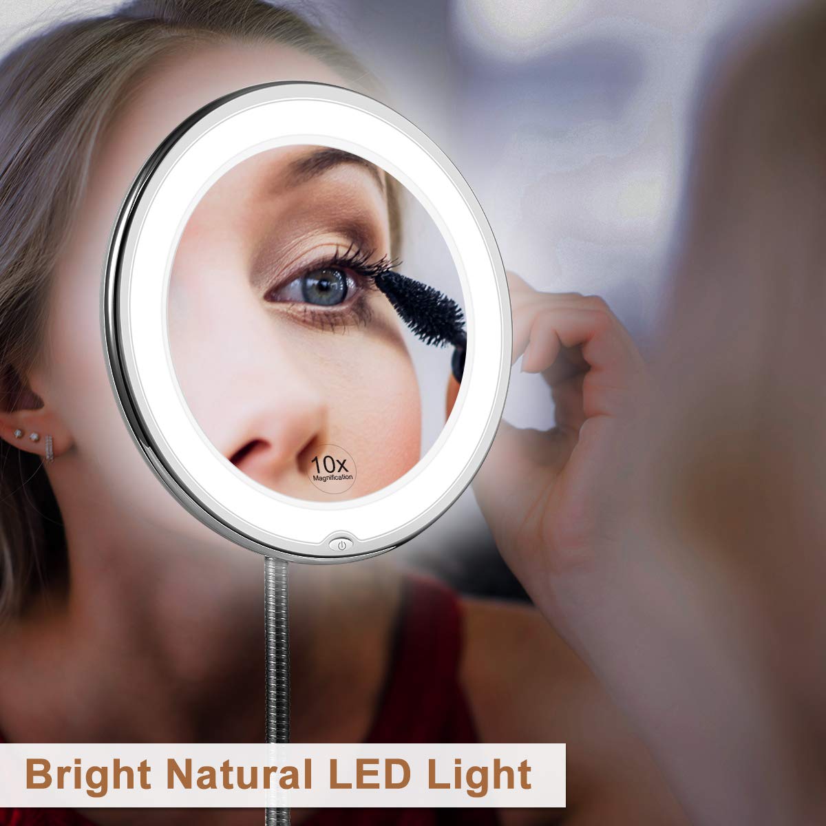 GlowMirror - LED-forstørrelsesspejl med svanehals