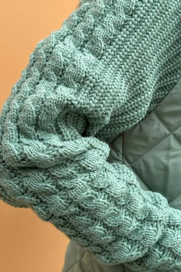 AutumnGlow - Varm og blød damejakke | Stilfuldt patchwork til varme efterårsdage