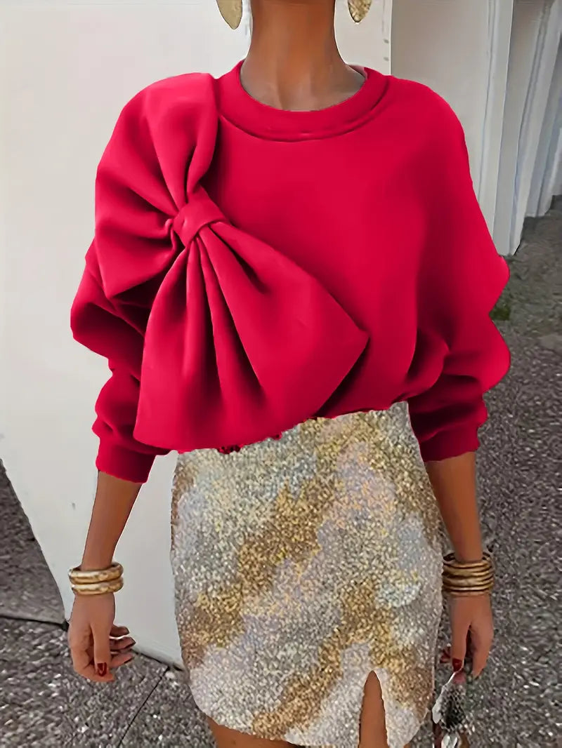 Maia - Sweatshirt med rund hals og blomstermønster