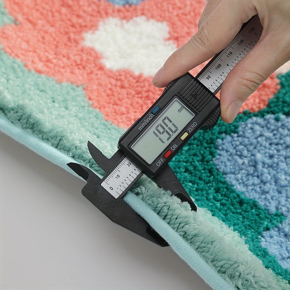 LuxeWave - Bademåtte med blomstermønster, ekstra blød og absorberende