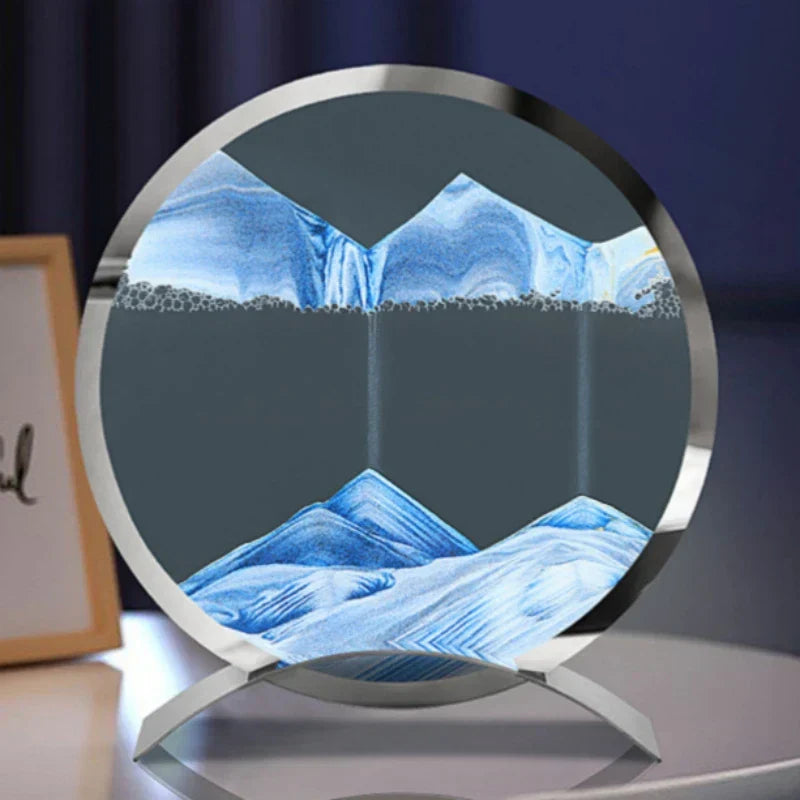 ZenGlow - Sand art bordlampe - Moderne dekoration af sandbilleder med LED-belysning