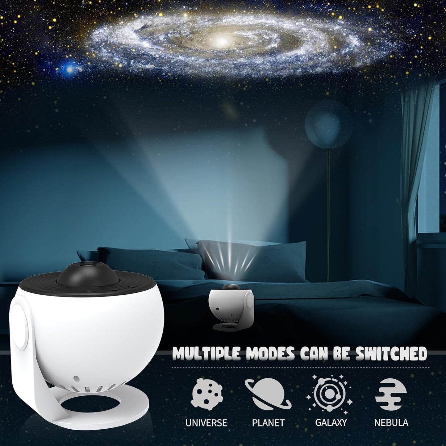 GalaxyGlow - 360° planetarieprojektor | Forbedret afslapning og afstresning