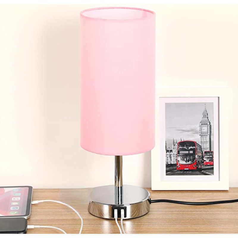 LuminaTouch - Dæmpbar touch-bordlampe med USB-opladningsporte