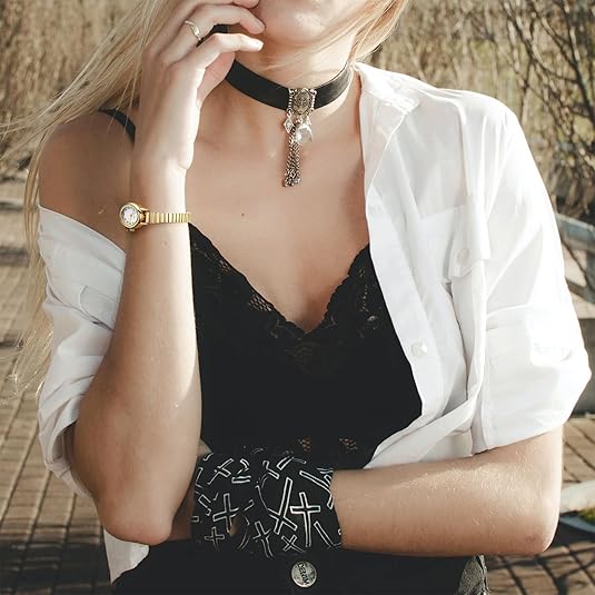Catalina - Elegant dameur | Stilfuldt miniur med rem i rustfrit stål