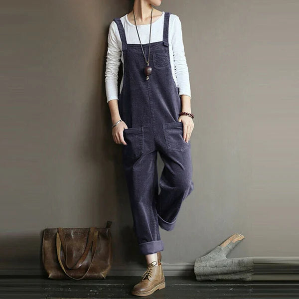 CozyChic - Afslappet jumpsuit i fløjl | Perfekt jumpsuit til enhver lejlighed