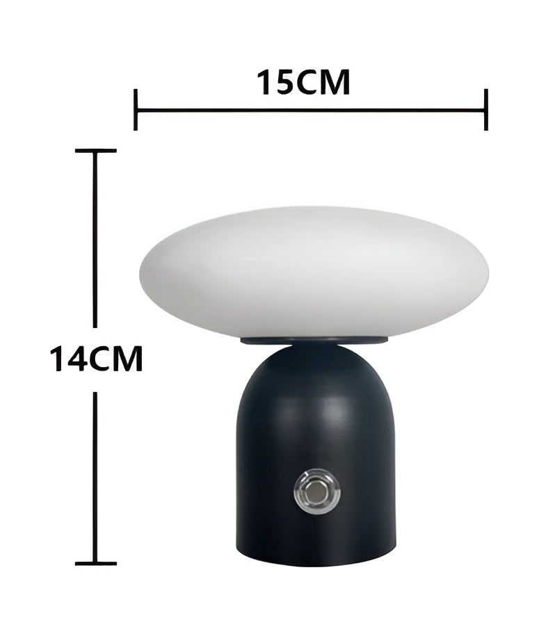 Trådløs Mushroom Bordlampe med Smart Touch – Elegant Skandinavisk Design til Indretning-5