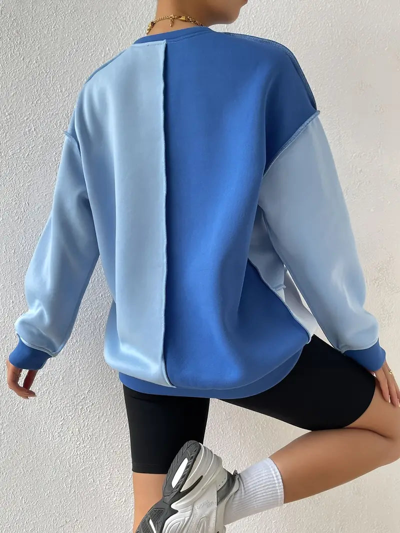 Anastasia - Sweatshirt med lange ærmer og colour block-design
