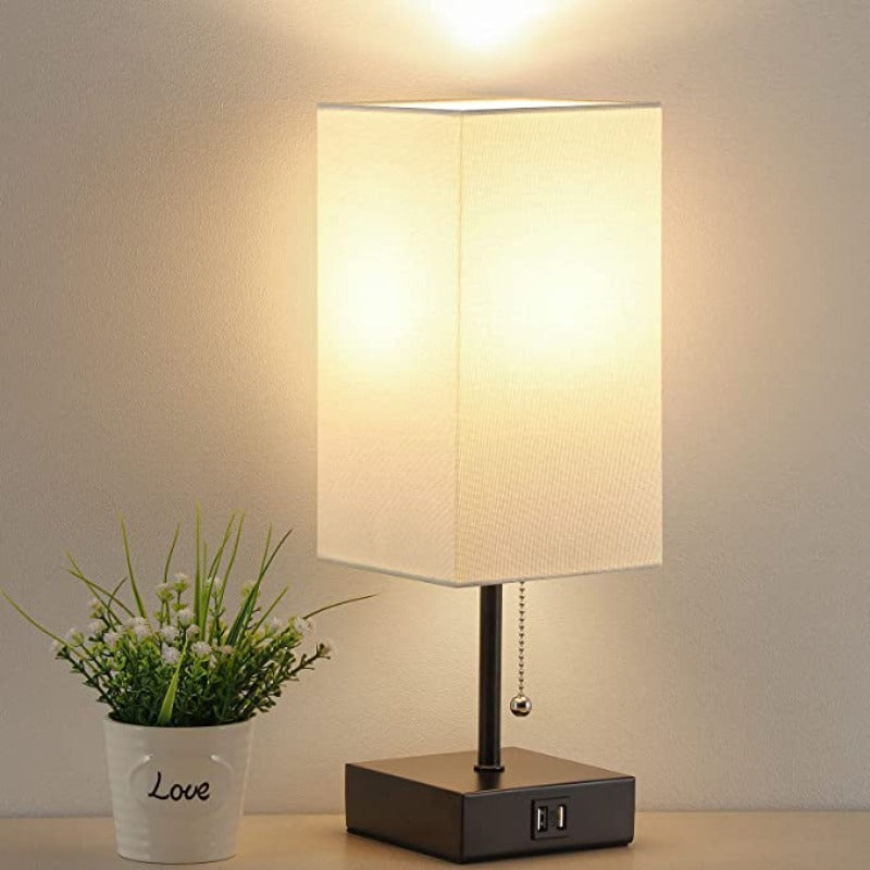 LuminoCharge - Moderne bordlampe med USB-opladningsporte