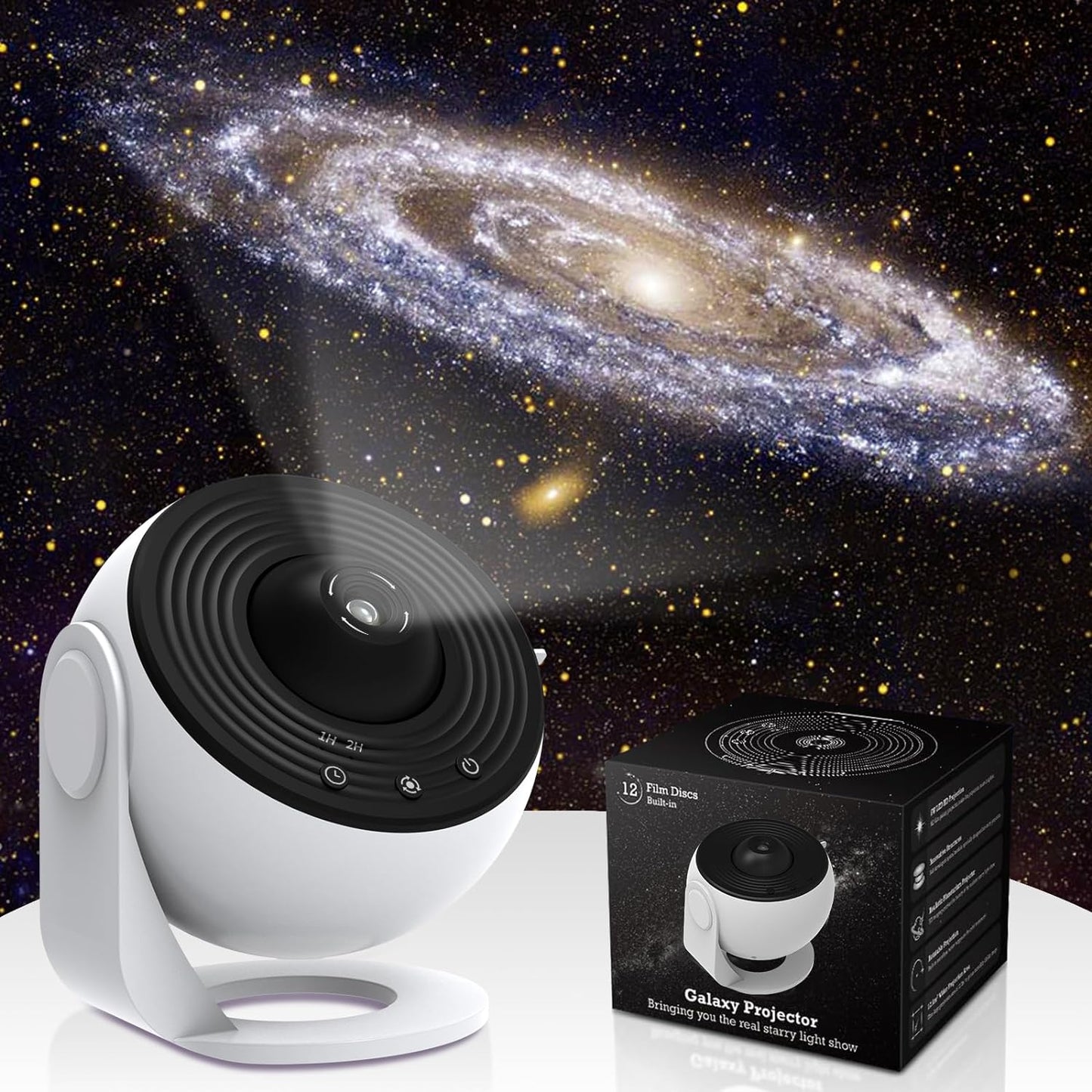 GalaxyGlow - 360° planetarieprojektor | Forbedret afslapning og afstresning