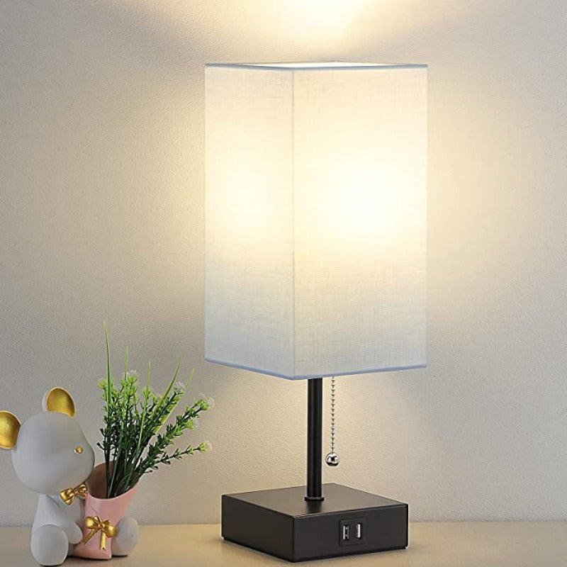 LuminoCharge - Moderne bordlampe med USB-opladningsporte
