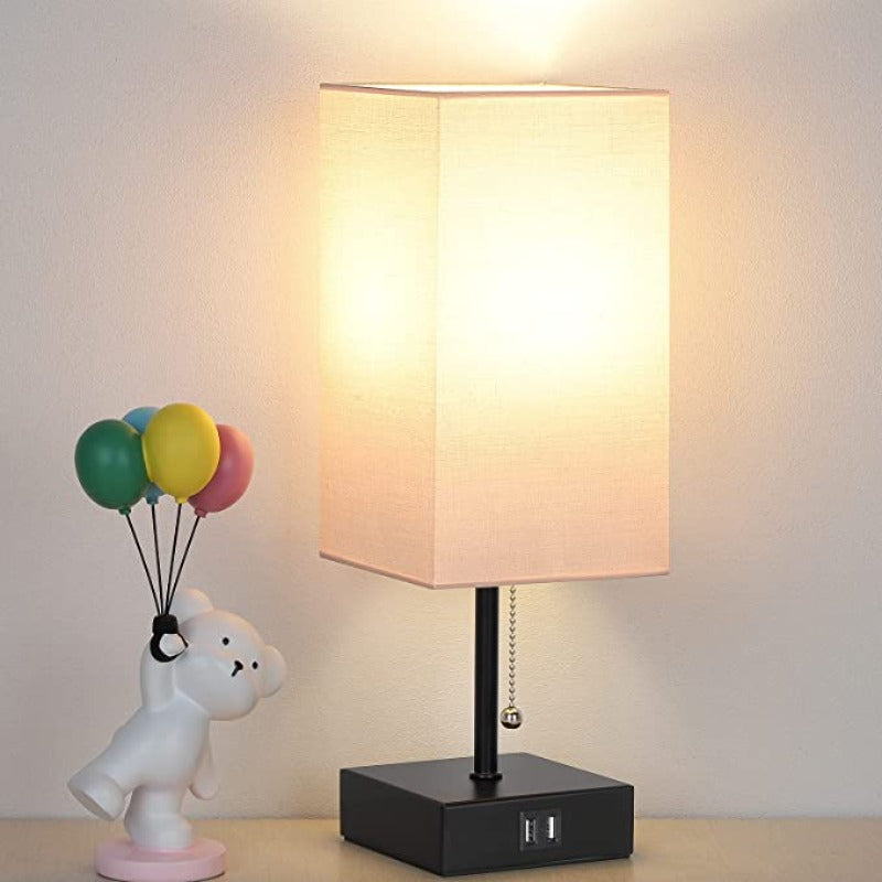LuminoCharge - Moderne bordlampe med USB-opladningsporte
