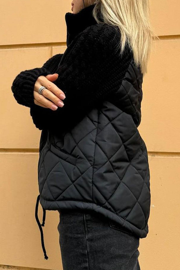 AutumnGlow - Varm og blød damejakke | Stilfuldt patchwork til varme efterårsdage