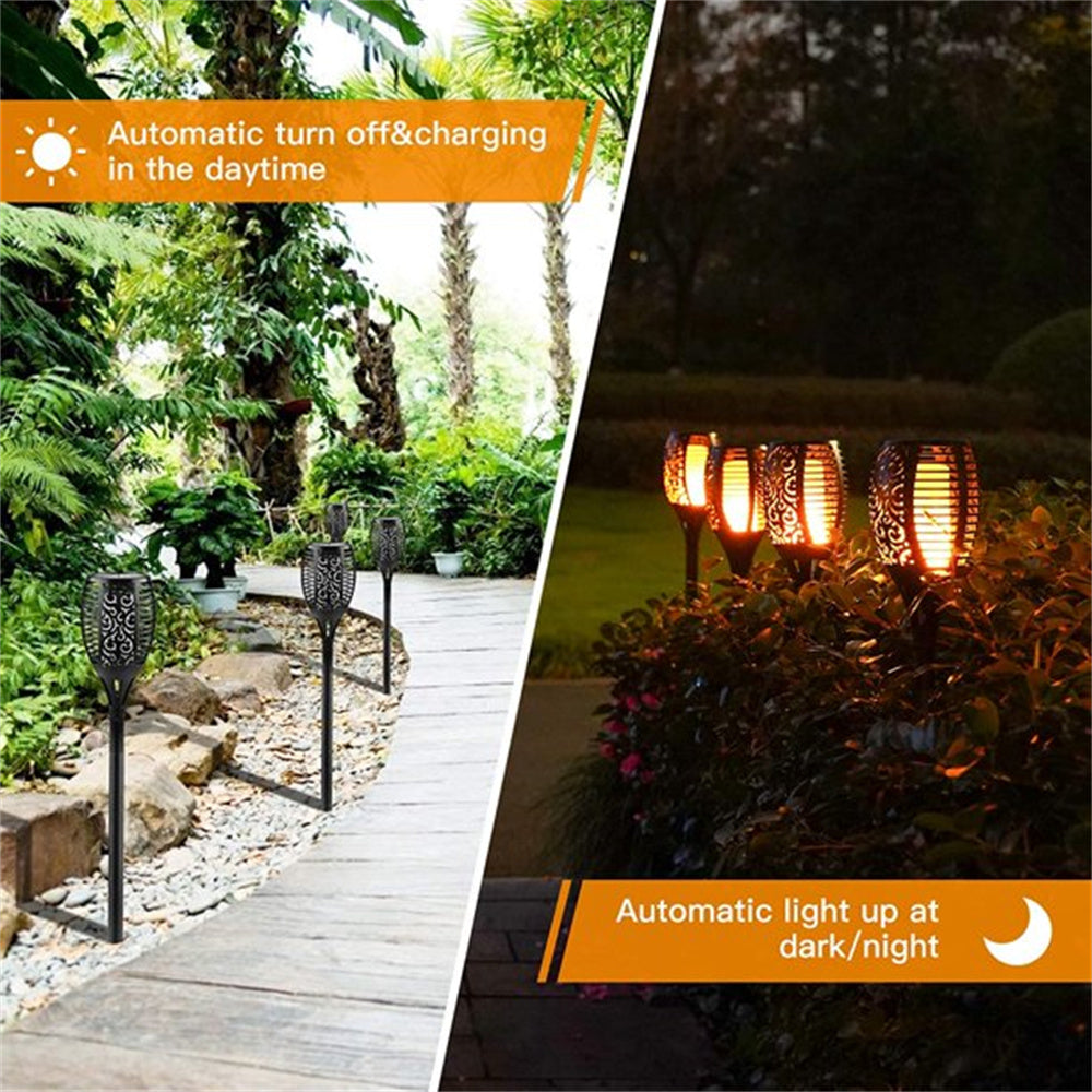 SolarFlame - Solcelle-lommelygter med blinkende LED-flamme