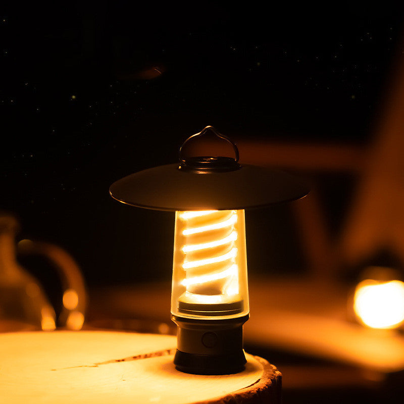 Opladelig LED Campinglampe 2500 mAh – Kompakt og Multifunktionel til Udendørs Aktiviteter, Sort-4
