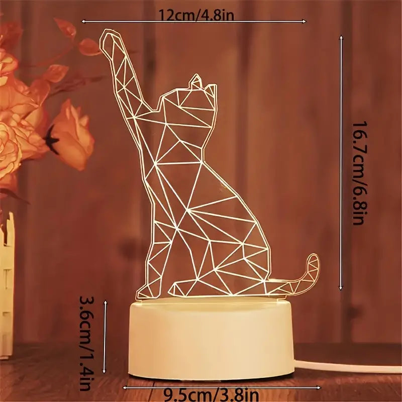 3D Illusion LED Lampe med Fjernbetjening – Energibesparende Lyskunst med Skiftende Farver og Mønstre-4