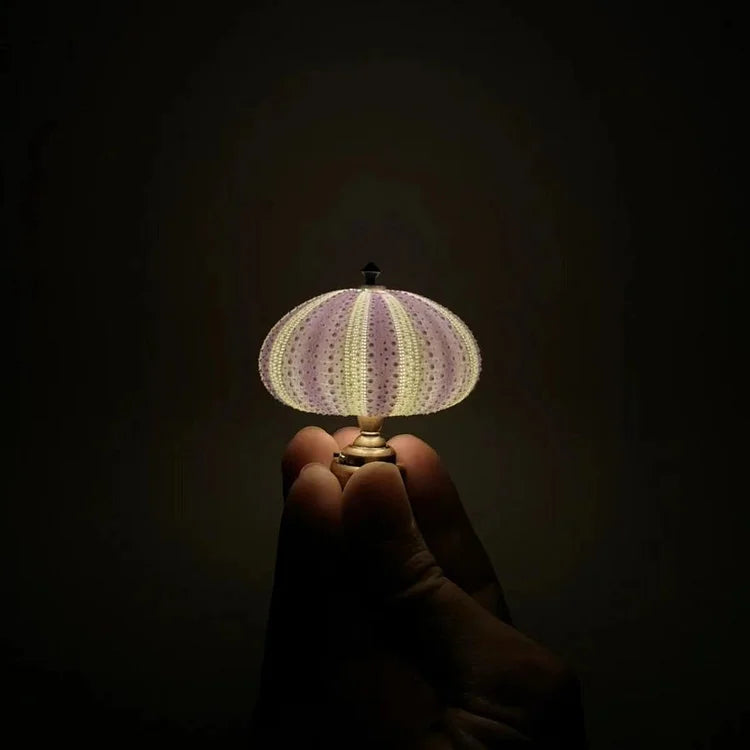DIY Natlampe i Vintage Stil med Havpindsvin Design – Naturlige Materialer, Knapcellebatteri, Personlig Charme-6