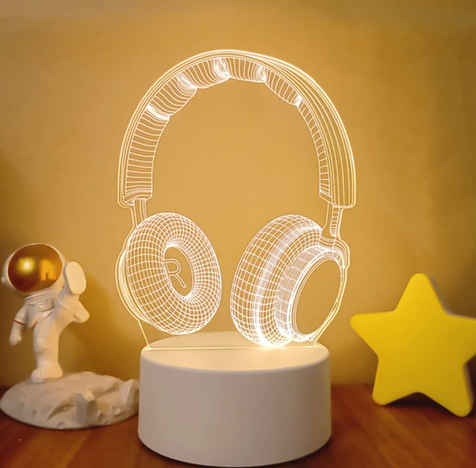 3D Illusion LED Lampe med Fjernbetjening – Energibesparende Lyskunst med Skiftende Farver og Mønstre-1