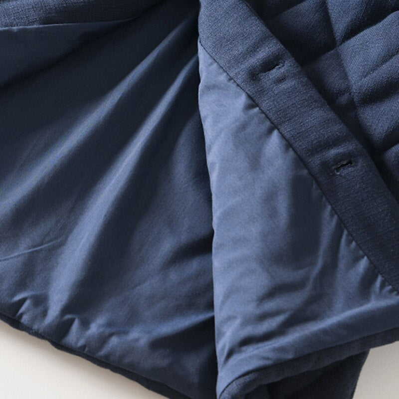 Damien - Foret button-down-jakke til mænd med høj krave