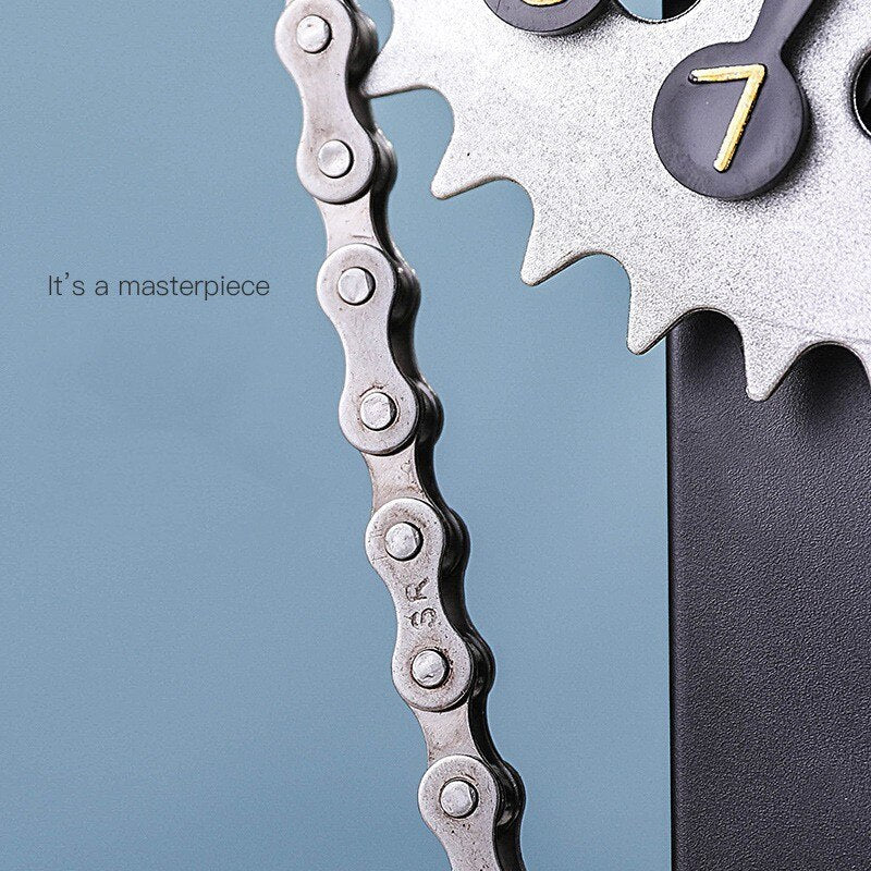 Roterende Tandwiel Vægur i Metal og Harz – Vintage Steampunk Design med Ægte Bevægelse, 30,5 cm-4