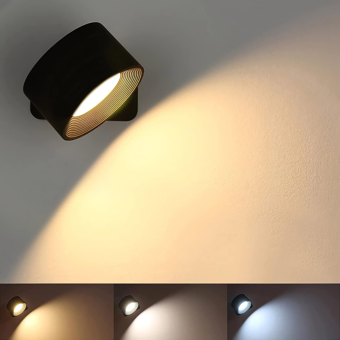 LumiFlex 360 - ledningsfri, genopladelig 360°-væglampe